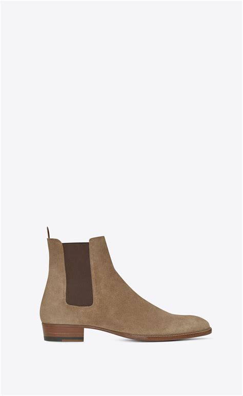 suede high chelsea boot ysl|SAINT LAURENT Wyatt 30 Suede Chelsea Boots for Men .